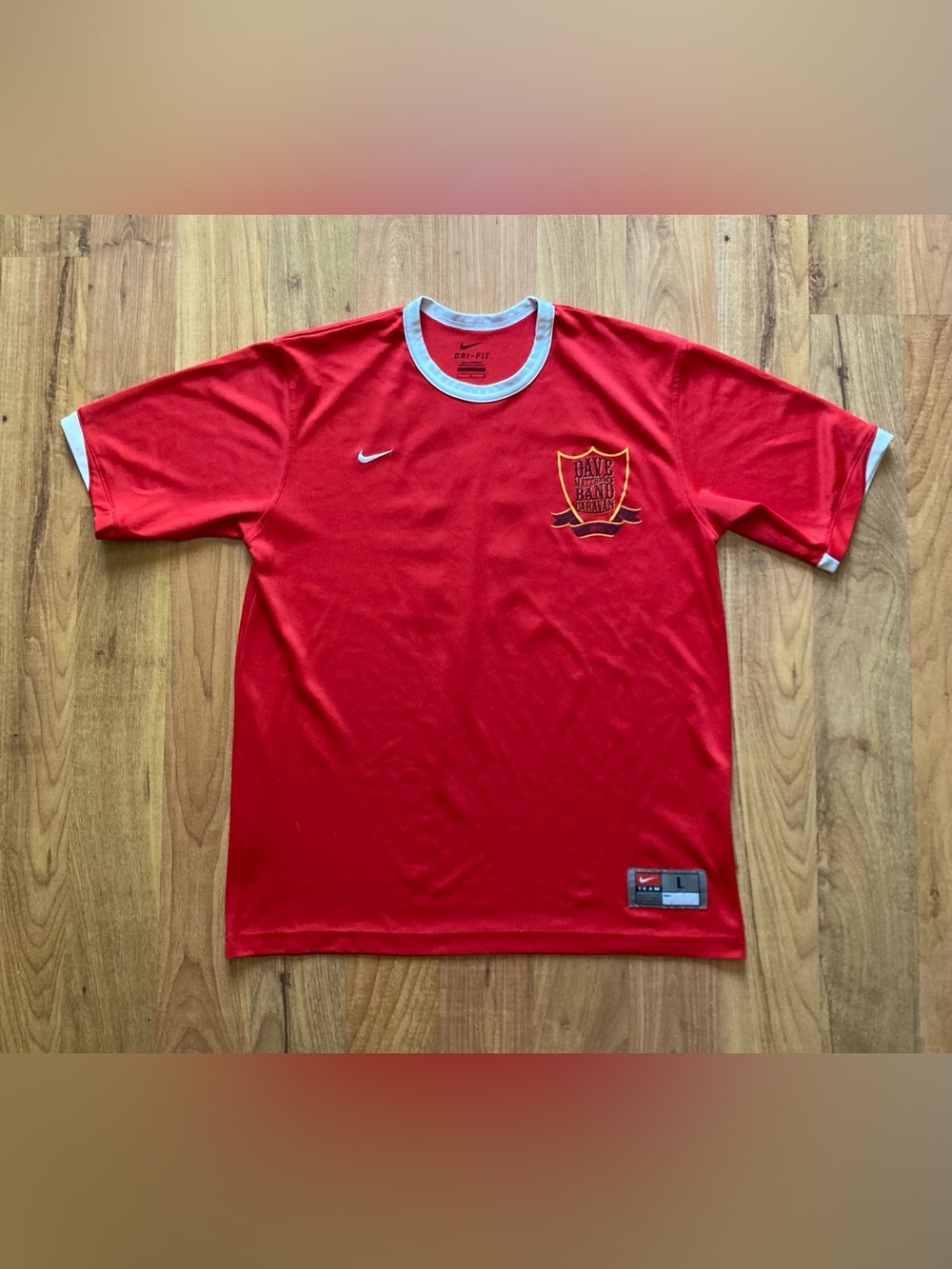 Nike Dri-Fit Dave Mathew’s Band Caravan Red Mens L 2011 Shirt Soccer Jersey